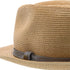 Walrus Hats Paper Braid Straw Fedora Hat w/ Grey Band